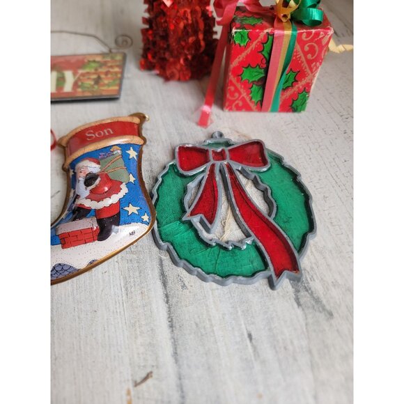 Variety mini Wreath tree gift reindeer‎ ornament Xmas set holiday - Picture 3 of 5